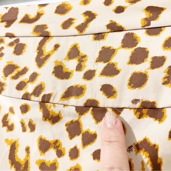 NWT Free People Normani Brown Leopard Print Satin Midi Skirt Size 4 - Picture 3 of 7